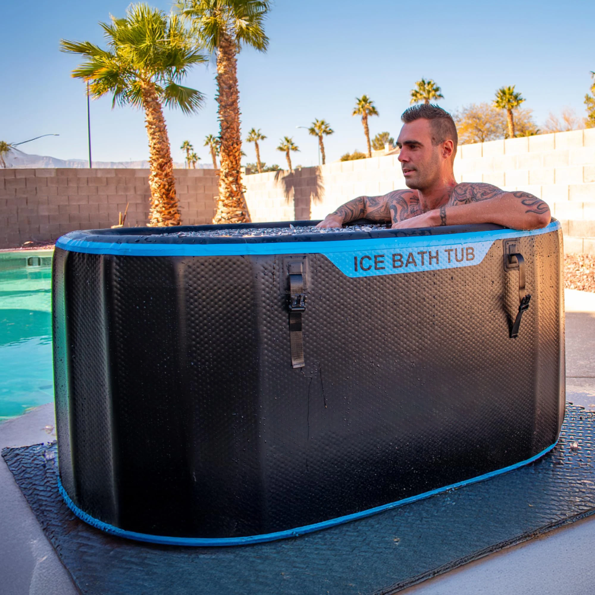 

Outdoor Indoor Ice Bath Tub with Cooling System Ice Bath Tub Cold Plunge Tub with Chiller and Filter Cold Plunge