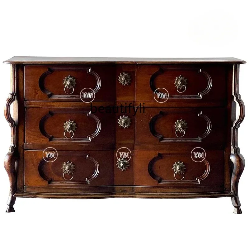 

New Arrivals D06 Neoclassical solid wood chest, bedroom storage cabinet, living room decorative cabinet S03