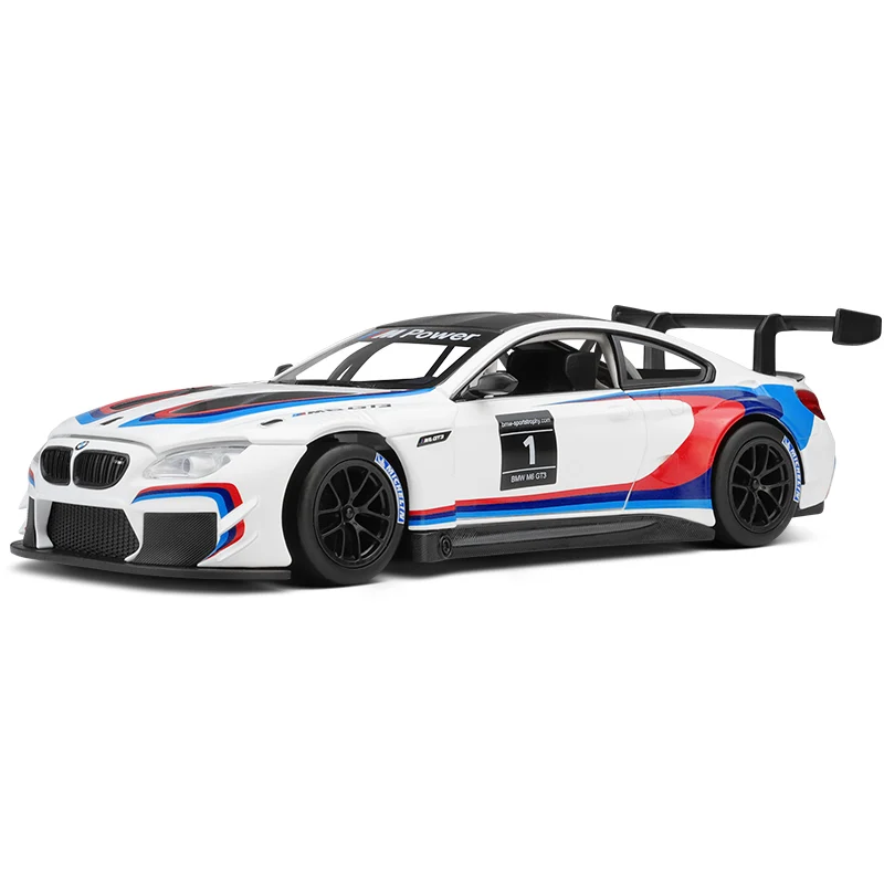 CCA 1:24 BMW M6 GT3 รุ่นรถยนต์โลหะผสมDiecastของเล่นล้อดึงกลับกีฬารถแสงเพลงรถเด็กPerfectของขวัญ