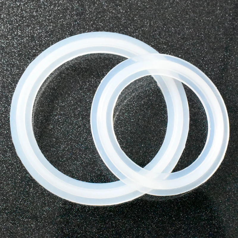 5 Pieces ISO High Quality Pressure Sanitary Food Grade Seal Gaskets, Three-Clip Silicon Seal Gasket Strip Homemade Diopter Ring