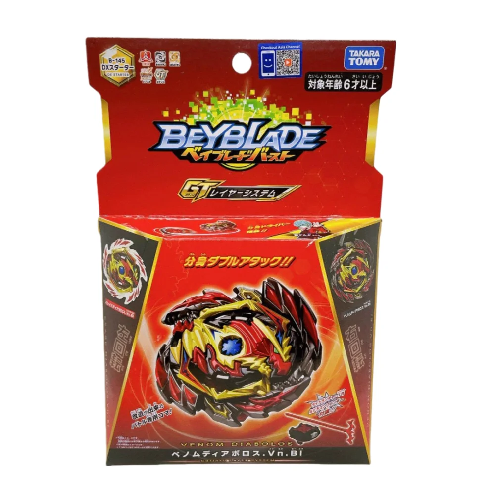 genuino-tt-beys-b-145-burst-venom-diabolos-vnbl-rise-gatinko-battle-dx-starter-con-lanzador-nuevo-con-empaque-original