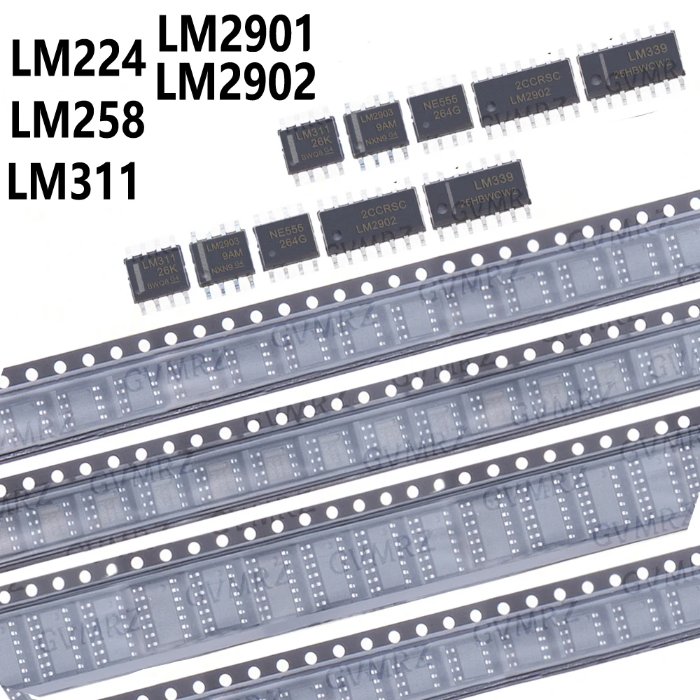 10/20/50/100PCS/LOT SOP NE5532 NE555 LM224 LM258 LM2901 LM2902 LM2903 LM2904 LM311 LM324 LM339 LM358 LM386