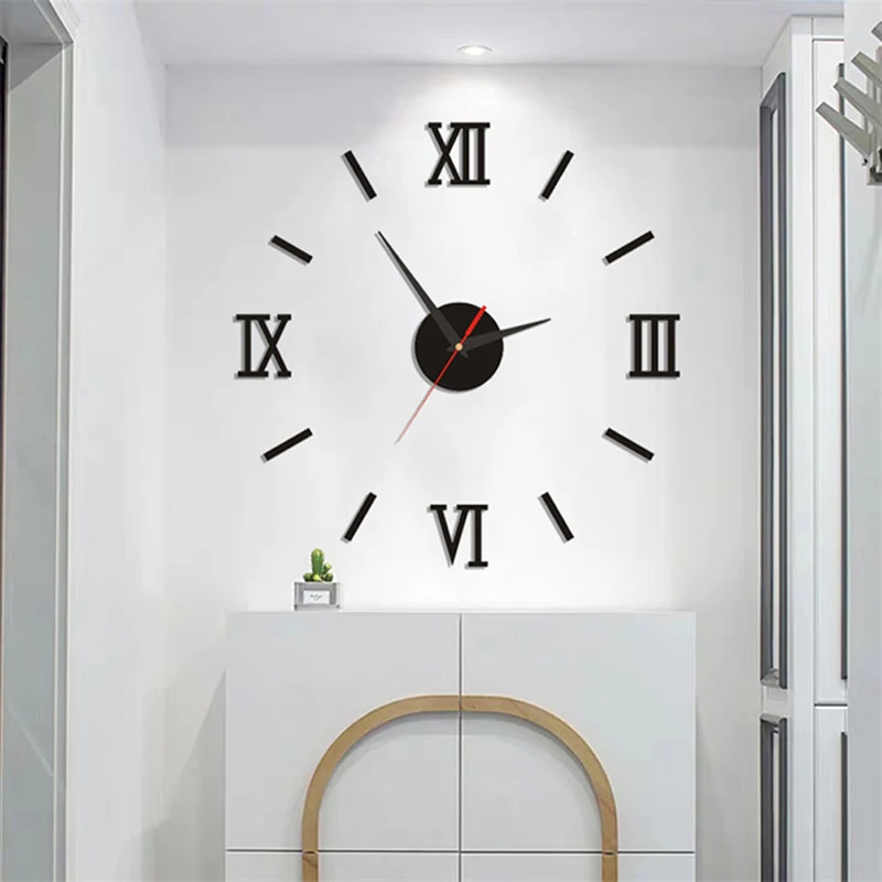 3D lichtgevende wandklok frameloze acryl DIY digitale klok muurstickers stille klok voor woonkamer slaapkamer kantoor muur decor