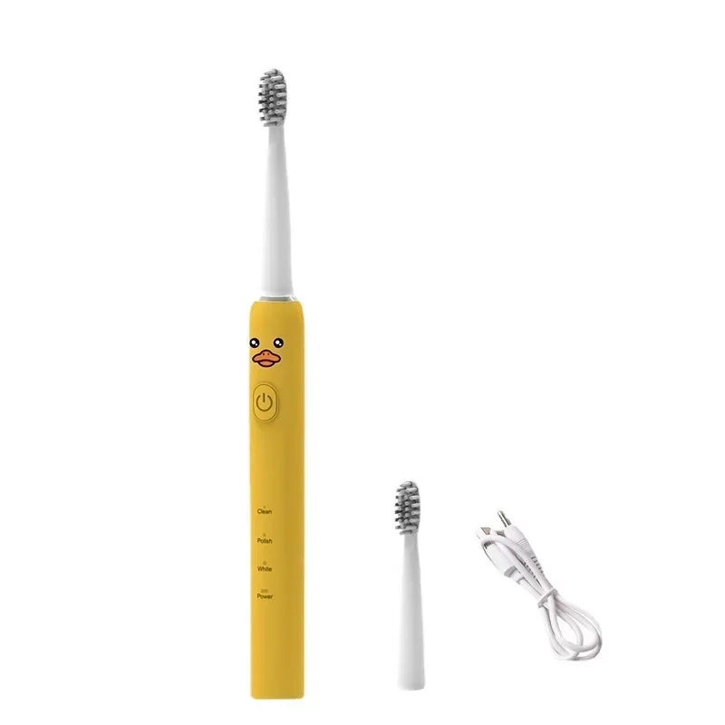 Children Sonic Electric Toothbrush with Replace The Toothbrush Head Kids Cartoon Ultrasonic Electric Toothbrush Sonic Brush Head