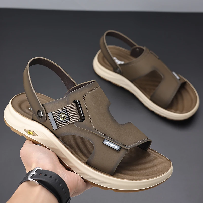 Men's Adjustable Buckle Sandals with Breathable Upper and Lightweight Sole, Suitable for Everyday Outdoor Casual Wear