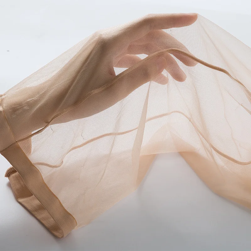 Ultradünner 0,1D-Damen-Sommerstrumpf, dünne Linie, im Schritt, eng, vollständig transparent, nahtlos, Zehenbereich, dehnbar, sexy Strumpfhose – Detail 9