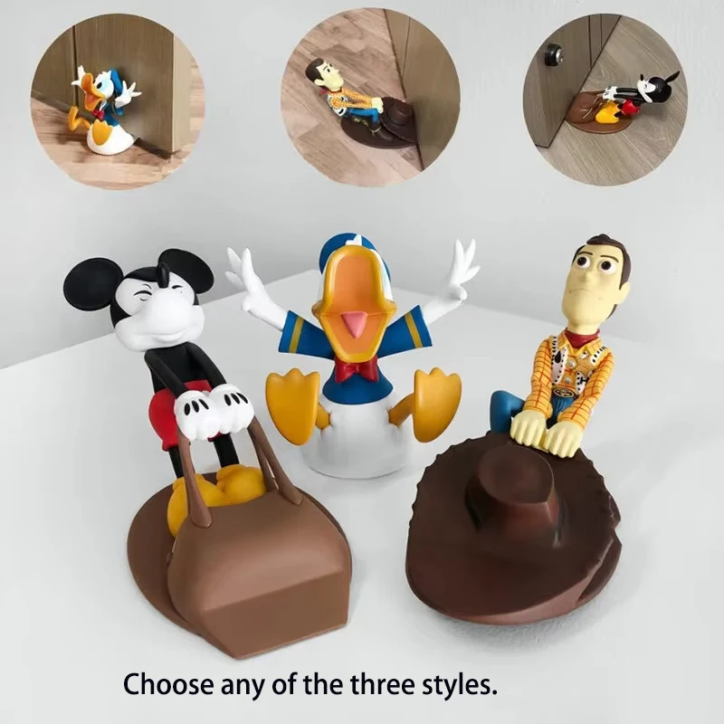 

Дверной стопор с Микки Маусом, мультяшный дверной стопор с защитой от защемления, простая установка, без сверления, дверной стопор, антиинструзионная защита, дверной стопор