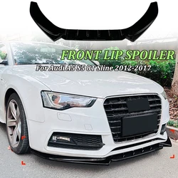 For Audi A5 S5 8T Sline 2012-2017 Front Lip Spoiler Lower Lip Splitter Exterior Modification Car Accessories Body Kit