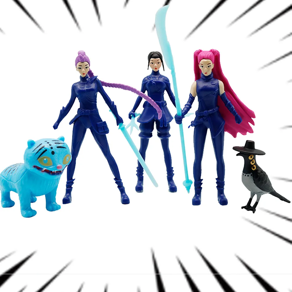 

Anime Kpop Demon Hunters Figure Model Toy Cartoon Gaming Peripherals Desk Decoration Collection Figures Model Toy for Kid Gift