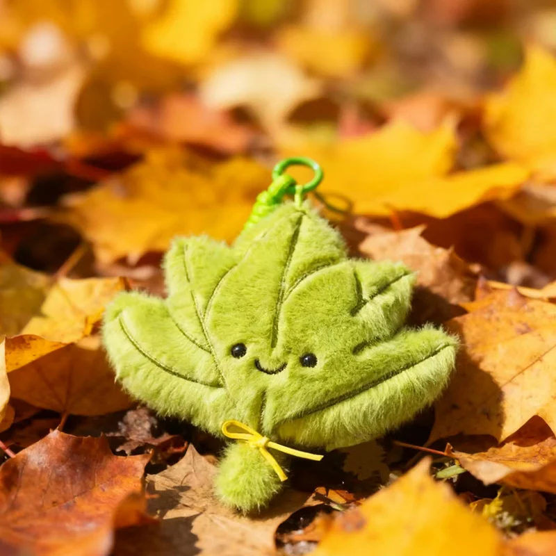 Simulation de dessin animé Kawaii de 16CM, plante de remplissage de feuilles de pamplemousse, jouet en peluche, pendentif, feuille pour enfants, poupée faite à la main, cadeau de Festival