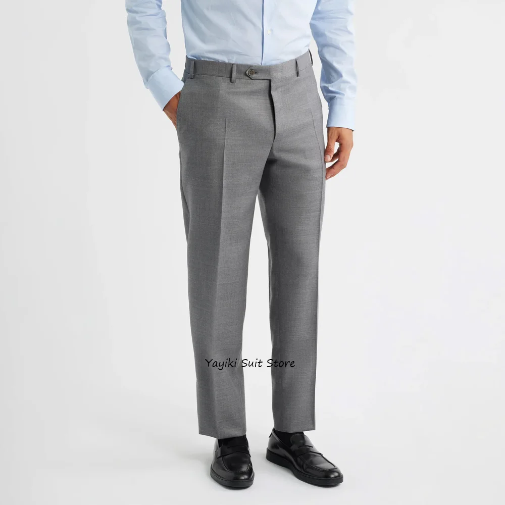 

Work Pants Men's Straight Leg Solid Color Business Casual Trouser for Man Trousers Polyester Fiber Tailoring Classic Clothing