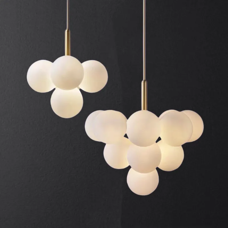 Imagem -02 - Nordic Modern Balloon Chandelier For Bedroom Living Room Glass Restaurant Kitchen Led Hanging Light Fixture Indoor Lighting Bubbles