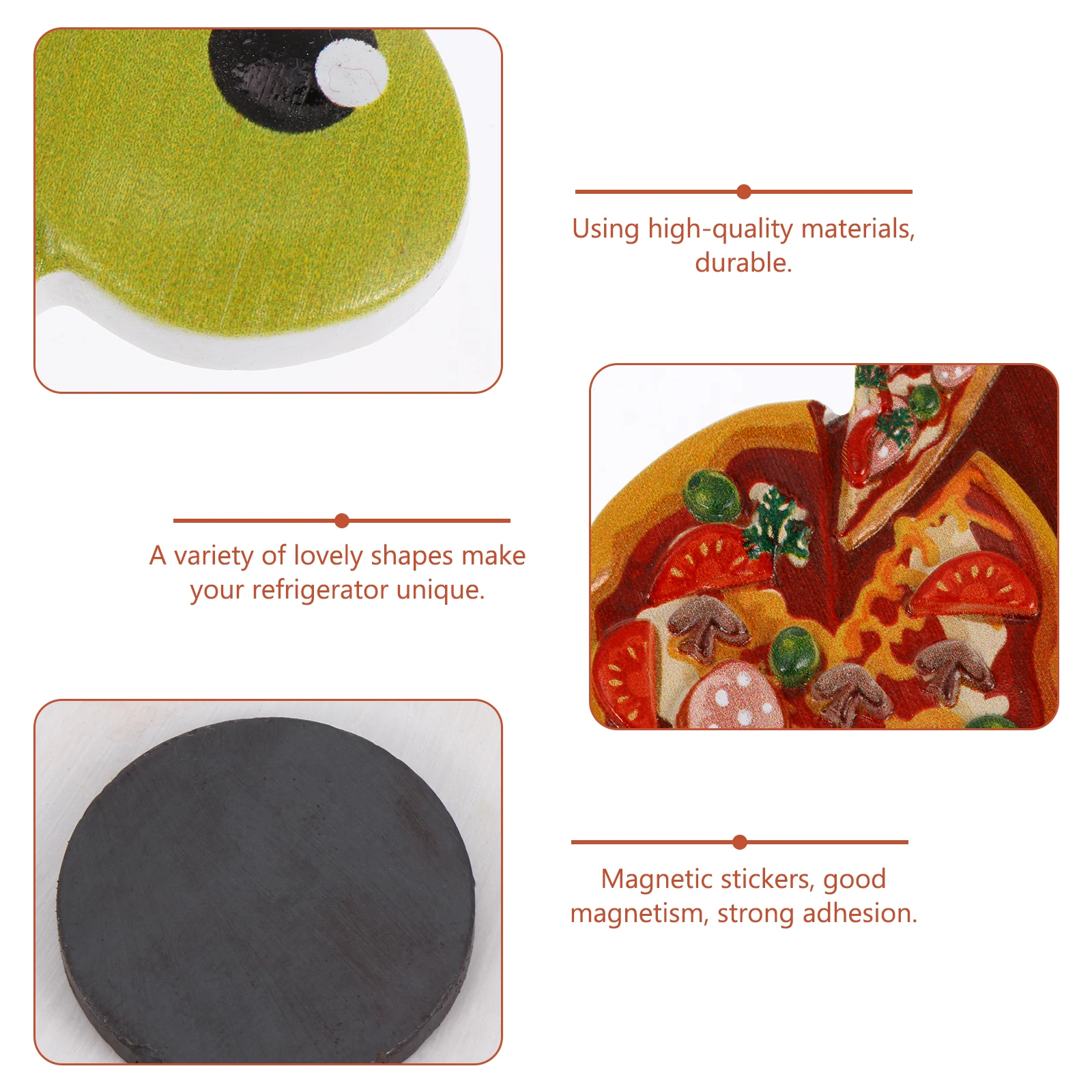 

5pcs Fridge Magnets Resin Decor Stickers Refrigerator Refrigerator Decor Decals Magnetic Adhesive Home Appliances