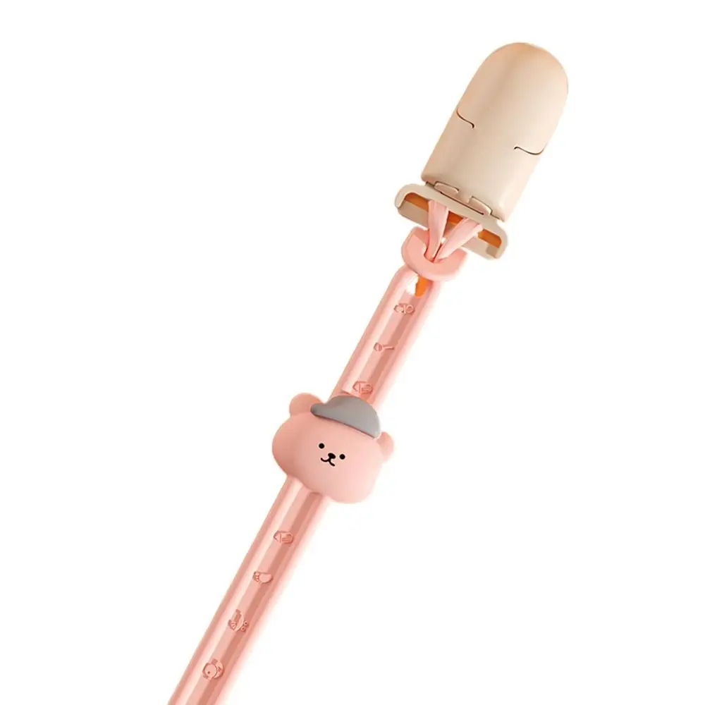 

Эластичная милая пищевая силиконовая безопасная цепочка для моляров с медведем, цепочка для детской соски, зажимы для соски, цепочки, ремешок