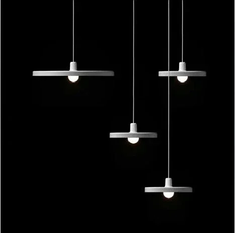 Modern Special Disc  Design Turntable Pendant Lights White Black Disc Pendant Lamp lustres e pendentes sala jantar luminarias