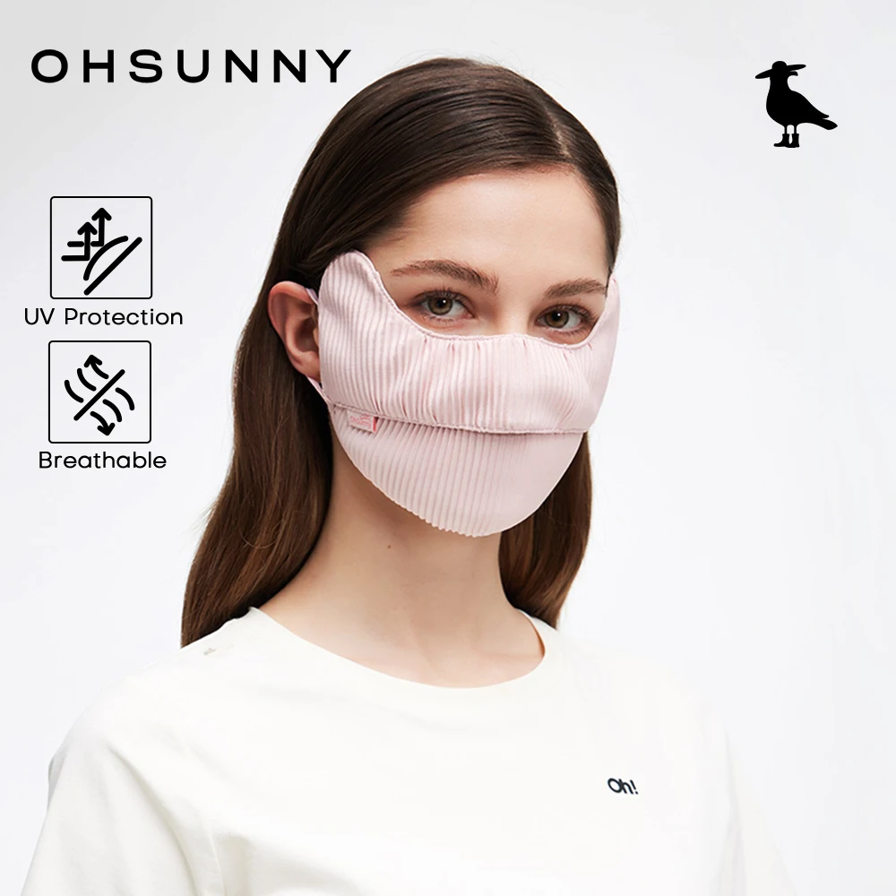 OhSunny Sun Mask UV Protection สําหรับผู้หญิง UPF50 + หน้าปกปิดฤดูร้อน Ice Feeling Balaclava ขี่จักรยาน Ultra Breathable หน้ากาก