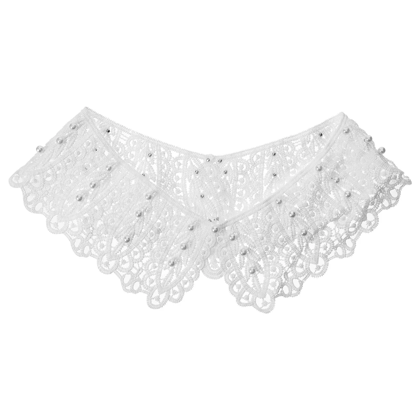 

Накладной воротник с искусственным жемчугом для женщин, съемная модная рубашка, усилитель выреза, стильный носимый воротник, аксессуар, шарф