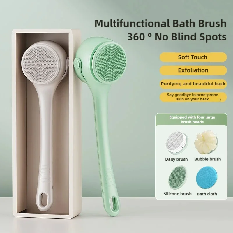 

XIMEIJIE Electric Bath Brush Multi-brush Head Foldable Personal Care Cleaning Tools Toiletries Multi-function Handheld Household
