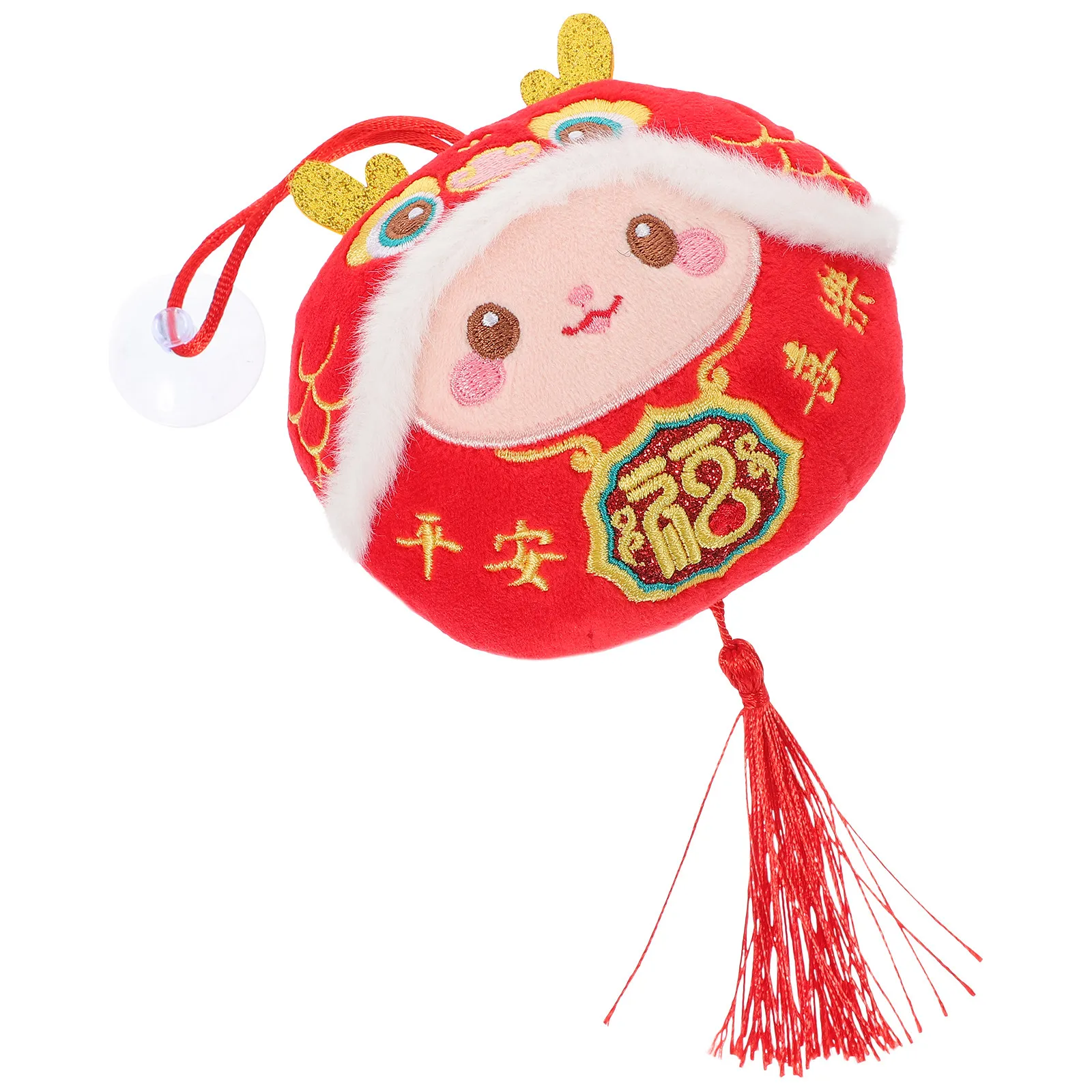 

Chinese Dragon Pendant Stuffed Animal Mascot Hanging Ornament for Home Car Bedroom Living Room New Year Christmas Decoration