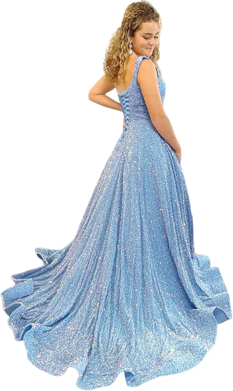 فستان طويل للحفلات الراقصة على شكل حرف A فستان سهرة رسمي ترتر لوصيفة العروس وحفلات الزفاف مع جيوب 2025 #3