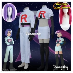 Game Team Rocket Cosplay Jessie Musashi James Kojirou Costume Halloween Anime Accessories Wig Full Set Roleplay Cos Sportwear