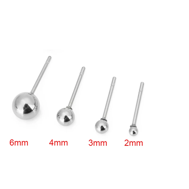 20pcs/lot Stainless Steel Stud Earring Post Hypoallergenic Anti Allergy Earings Ear Pins For DIY Craft Jewelry Making Findings