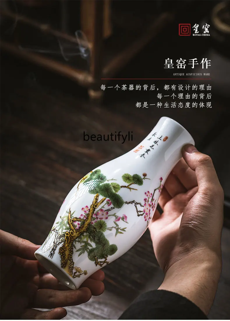 المينا زهر البرقوق الصنوبر نمط فرع النمط الصيني الرجعية زخرفة المنزل الكلاسيكي #5