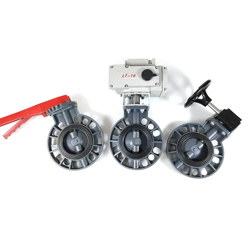 DIN BS API 2 "-8" UPVC صمام فراشة بلاستيكي مرن للعتاد الدودي PVC #6