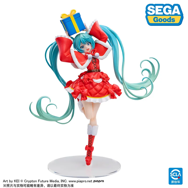 SEGA Luminasta Hatsune Miku Series Hatsune Miku Chirstmas 2024 19Cm Anime Original Action Figure Model Toy Gift Collection