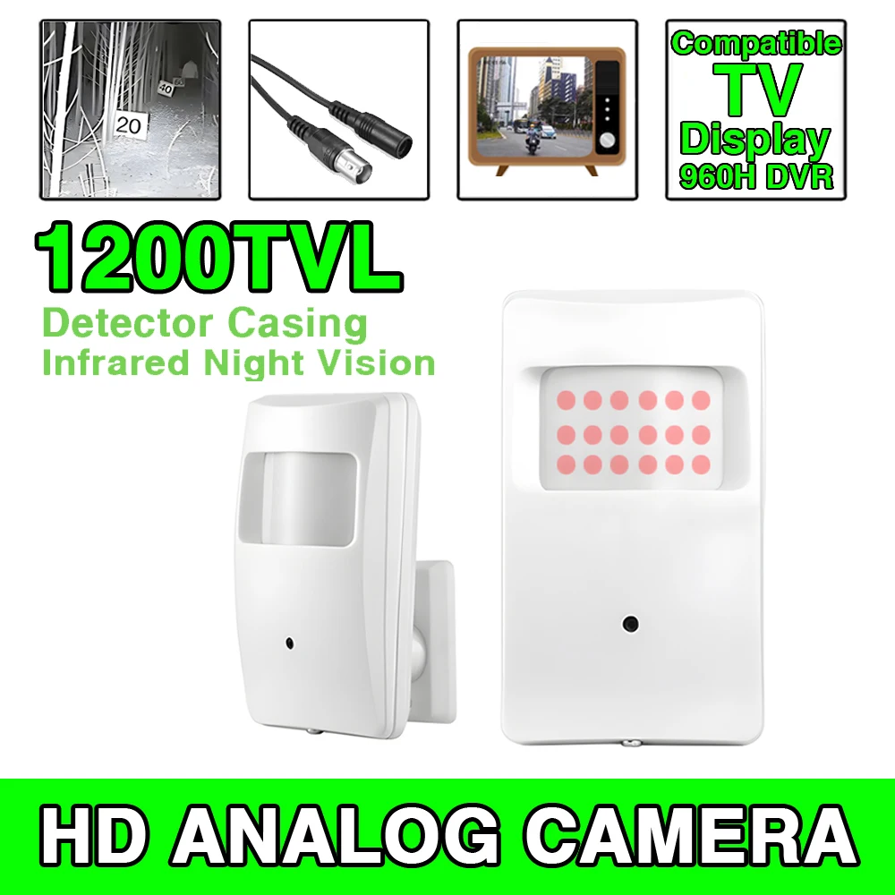 

Analog CCTV Camera 18LED Night Vision Compatible TV HD Mini 1200TVL CVBS 3.7MM Cone Lens Sleek Design Enhanced Security Monitor