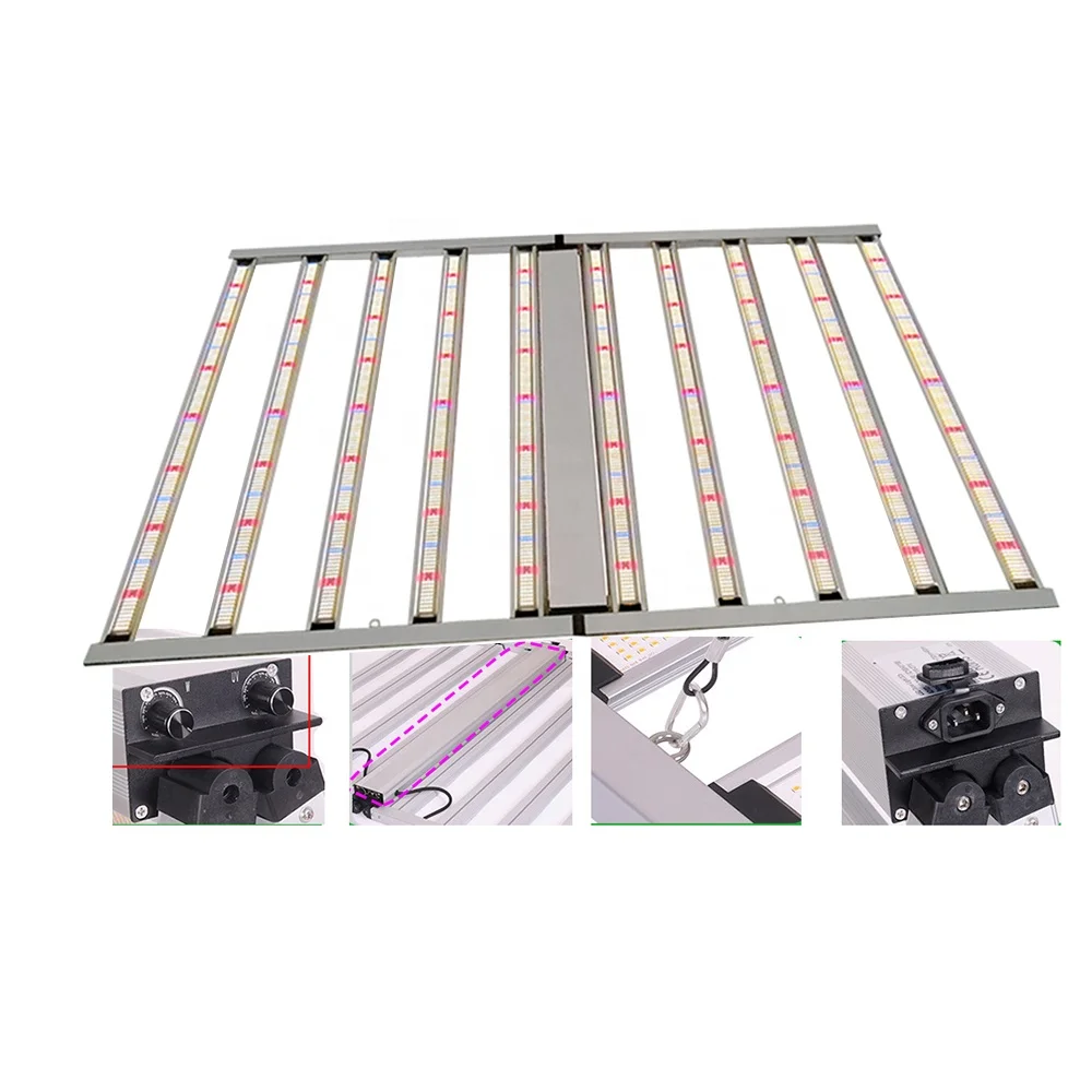 Dual Channel Full Spectrum 1000w +100w Waterproof Aluminum for Grow Light Led Dimmable Bloom for Hydroponic Plant