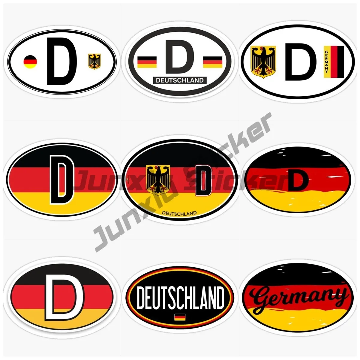 

Germany D National Oval Code Car Stickers Vinyl Self Adhesive Suitable for Trucks, Bicycles, Refrigerators Waterproof Stickers