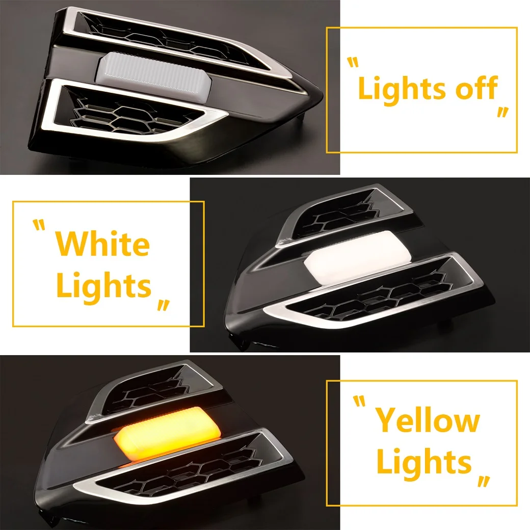 Exterior Side Fender Vent Cover Fit For Ranger T7 T8 Xl XLT Wildtrack 2016-2021 Pickup Car Led Turn Signal Lights