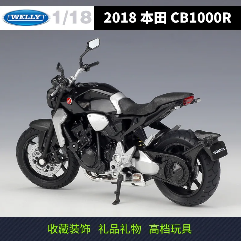 

Модель мотоцикла WELLY 1:18 2018 HONDA CB1000R из сплава, Реалистичная игрушка для детей, подарок