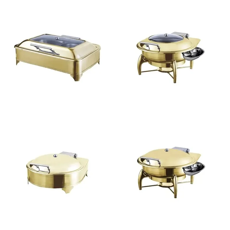 Restaurant Stainless Steel Scratch Dishes Buffet Food Heater Set New Arrivals Buy 4 Get 12 Free