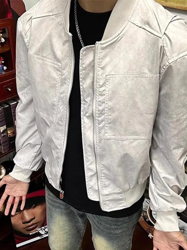 

ey Workwear Jaet Men's Spring Autumn ort Sle Baseball Suit American Vibe Loose Fit Non-Iron Treaent Cotton Polyeste...