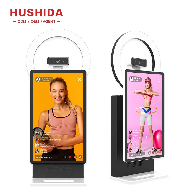 Desktop Smart Live Stream Machine Live Streaming Broadcast Equipment Kit mit Whitening Lamp Fill Light & HD-Kamera