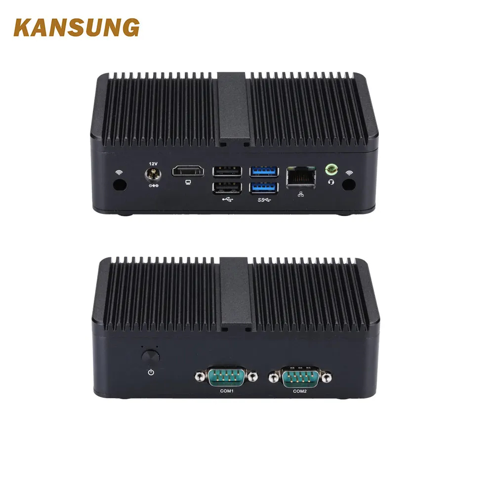 KANSUNG In-tel 10-го поколения Celeron J6412 DDR4 до 16 Гб UHD графика с 2 RJ-45 LAN микро компьютер безвентиляторный дизайн мини ПК