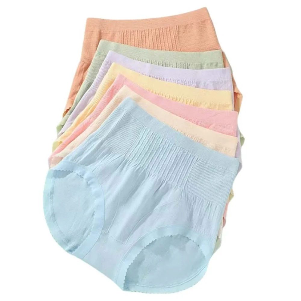 8Pcs High Waist Women Butt Lifter Briefs Solid Color Girdle Panties Slimming Underpants Waist Trainer 8PCS