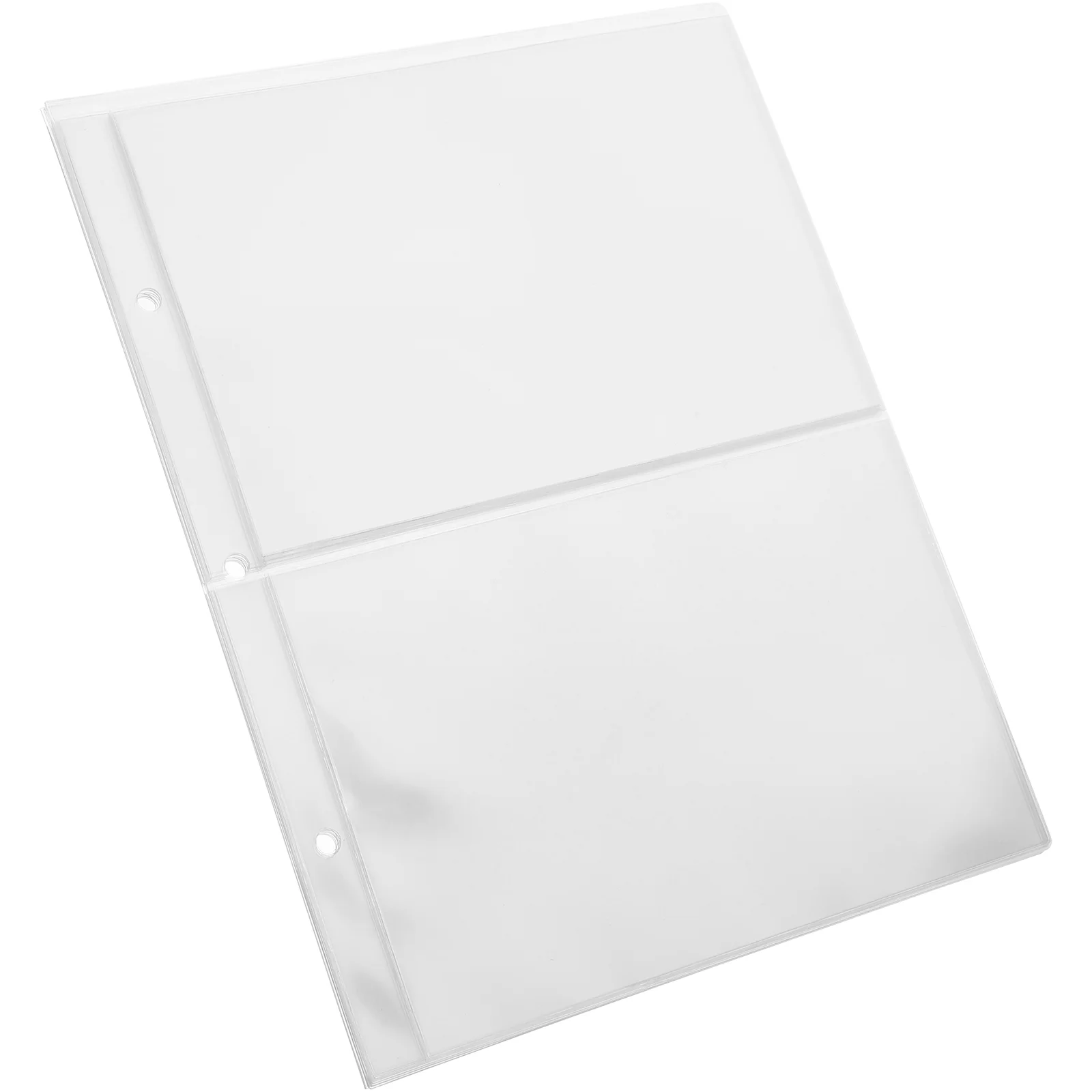 

10 Sheets Binder Currency Sleeves Collectors 3-Pocket Clear Plastic Currency Pages Three Ring Binder Refill Currency Binder