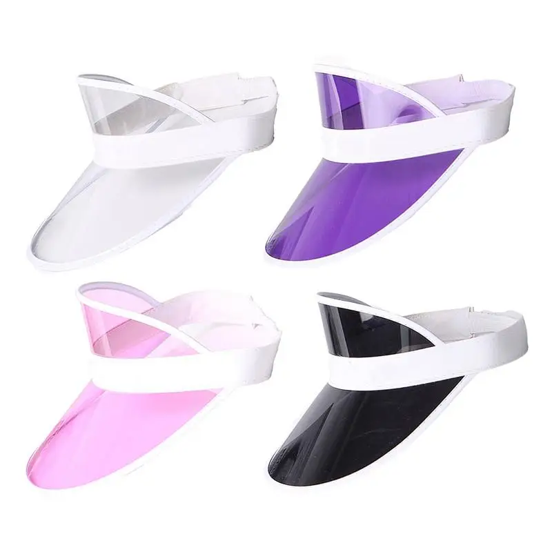 Fashion Summer Outdoor Sports Sun Protection Cap Unisex Clear Visor Hat PVC Sunshade Hat UV Protection Hat