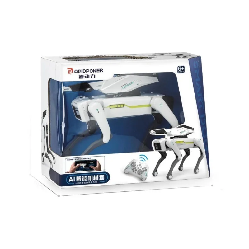 Electric RC Intelligent Robot Dog Multifunction RC Mechanical Dog with turret Educational Toy Bionic Smart Robot Toy Gift