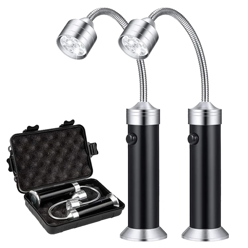 

Лампа для освещения гриля для барбекю с мягкой трубкой 360° ° Регулируемый супер-яркий 9-светодиодный фонарик с магнитным основанием Наружное освещение на гибкой шее
