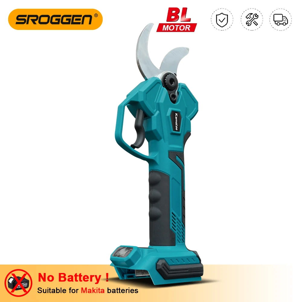 

SROGGEN 50mm Brushless Cordless Electric scissors Pruner pruning Shears Efficient Fruit Tree Bonsai Pruning Branche Cutter