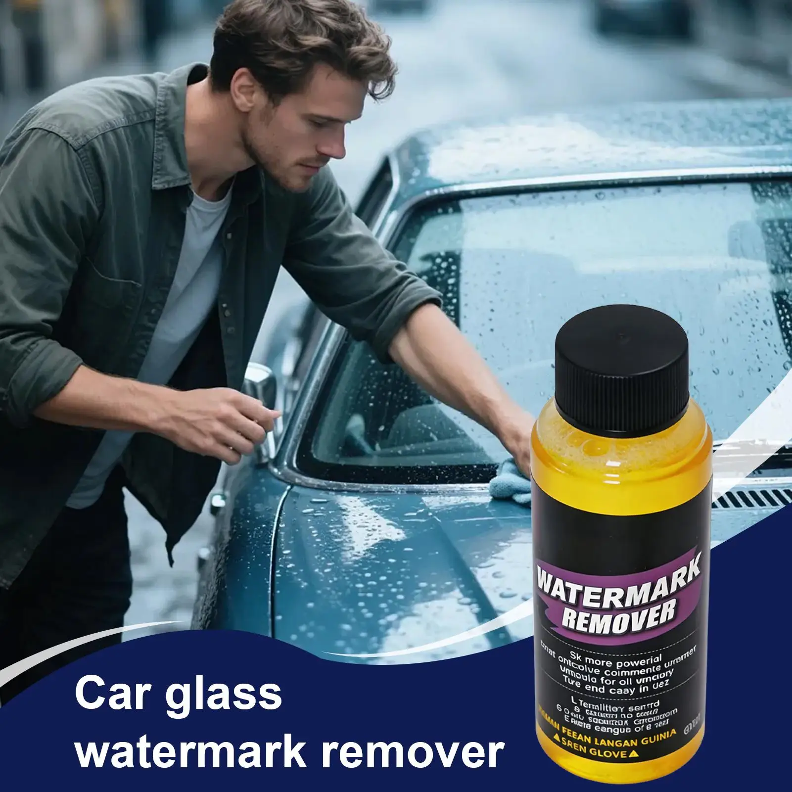 Hard Water Stain Remover 250ml Car Glass Cleaner Heavy Duty Spot Removal for Windshield, Truck SUV RV Sedan Rearview Mirror - view 4