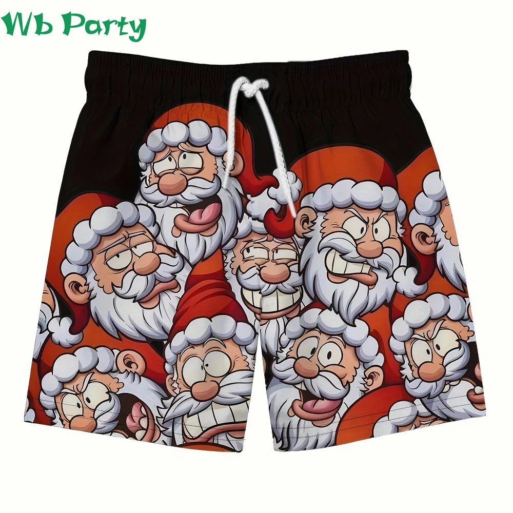 Christmas Shorts Funny Santa Claus Men's Clothing Drawstring Short Gym Man Training Men's Sports Short Pants Fashion Mens Shorts