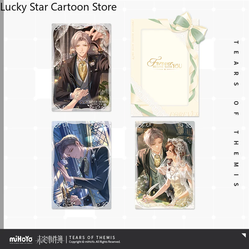 البيع الرسمي MiHoYo Presale Sunsyea Tears of Themis Cosplay إلى الأبد يبدأ معك مجموعة بطاقات تذكارية مجموعة Marius von Hagen