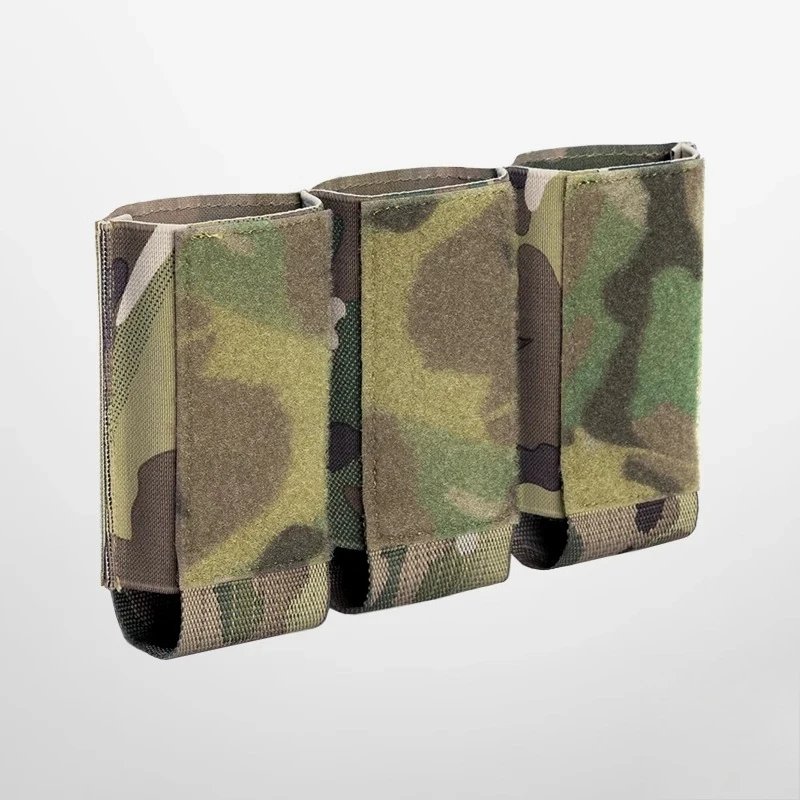 Tactical Triple Mag Pouch Hook Loop Elastic Quick Access Excellent Retention Compatible Various Platforms