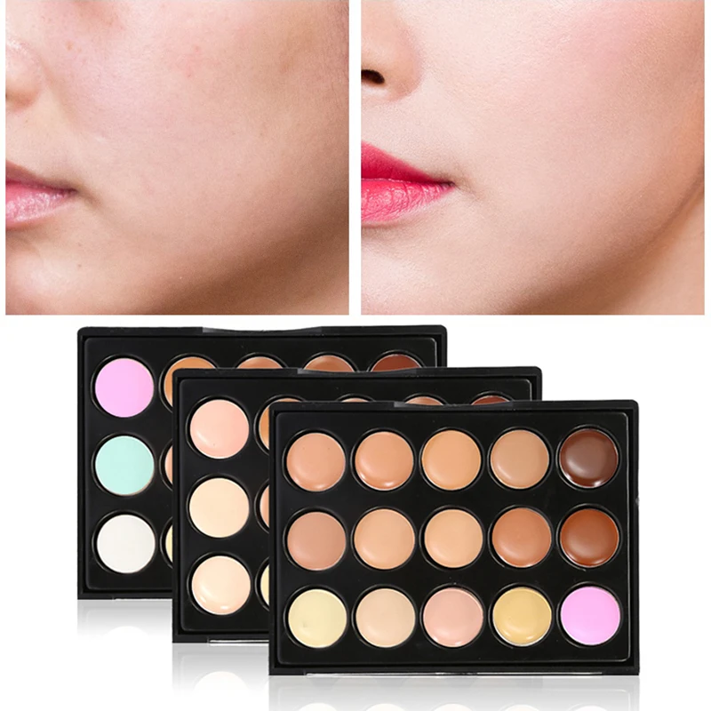 Makeup Color Corrector Facial Concealer Palette Full Cover Corretive Long Lasting Face Contouring Cosmetic Cream 15 Colors