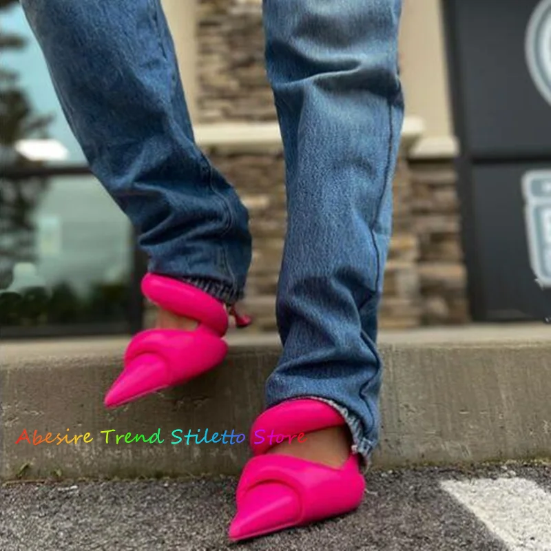Pointy Cat Heel Pumps Women Summer New Sexy Upper Winding Designer Brand Strange Heel Elegent Trendy Ladies Party Dress Shoes view 3